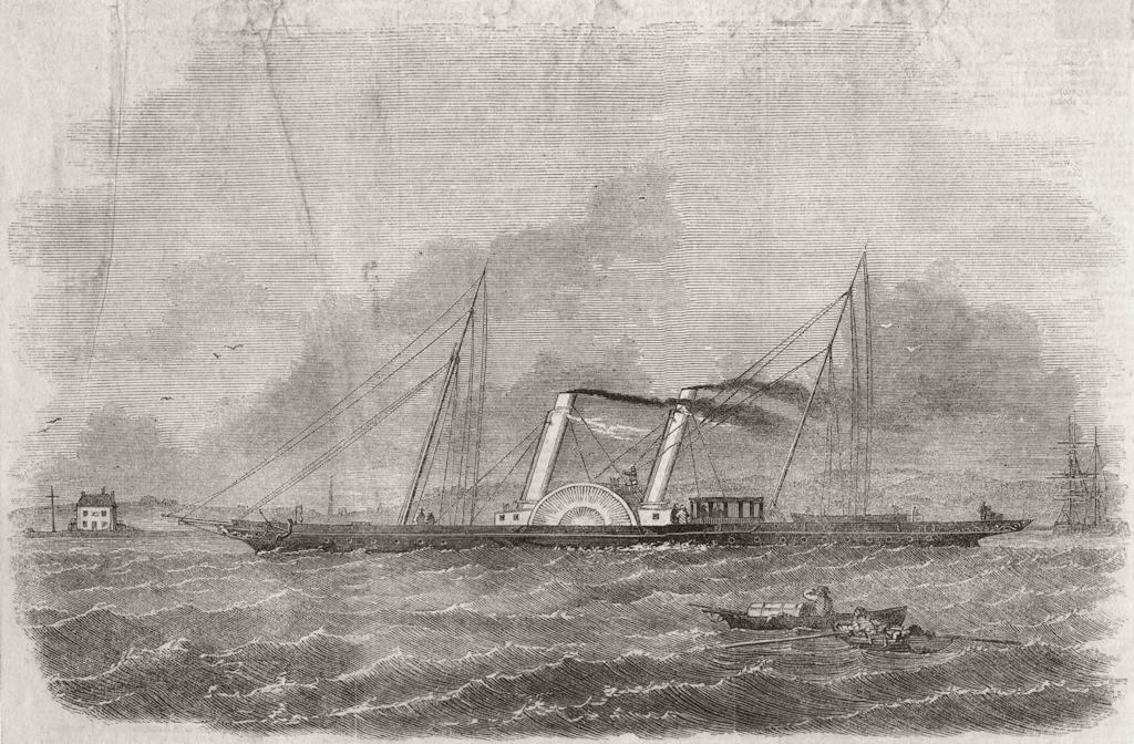 AUSTRIA. Fantasie Yacht, built Rennie for Archduke Maximilian of 1858 print